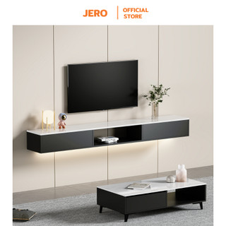 Kệ Tivi treo tường tiết kiệm diện tích vân đá sang trọng, Kệ Tivi treo tường có ngăn kéo - GP303