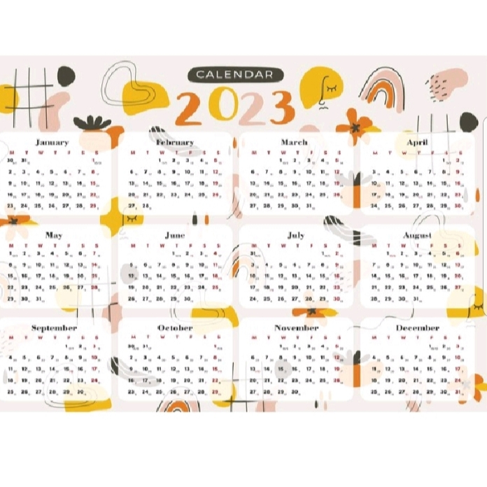 Sỉ/lẻ Lịch 2024 bóc dán decal và ép plastic có nam châm khổ 21x29cm in màu sắc nét - YUMY KIDS