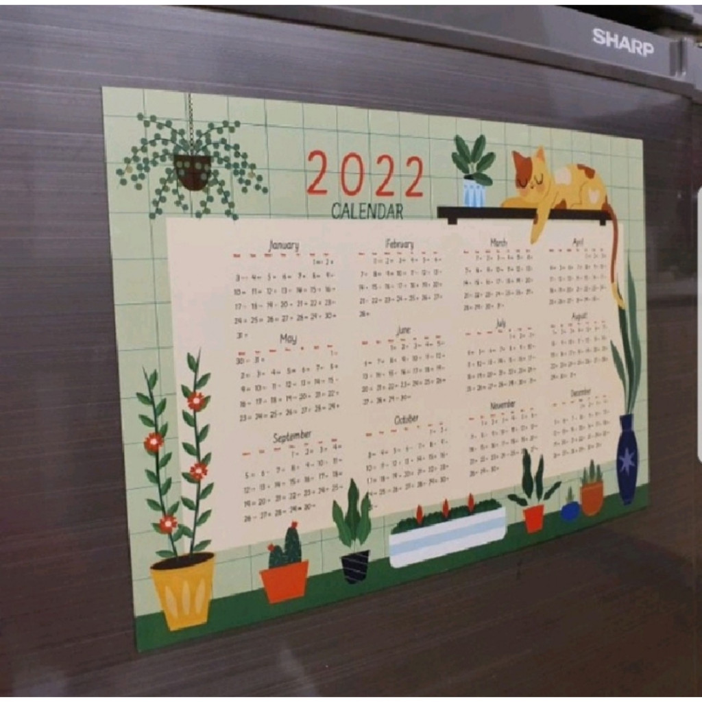 Sỉ/lẻ Lịch 2024 bóc dán decal và ép plastic có nam châm khổ 21x29cm in màu sắc nét - YUMY KIDS