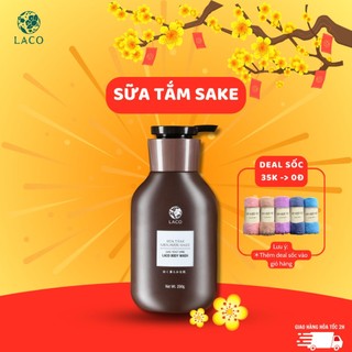 ✅CHÍNH HÃNG✅Sữa Tắm Men Rượu Sake - Laco Sạch Da, Biểu Bì, Làm Trắng Da, Tinh Chất Thiên Nhiên Phù Hợp Mọi Loại Da