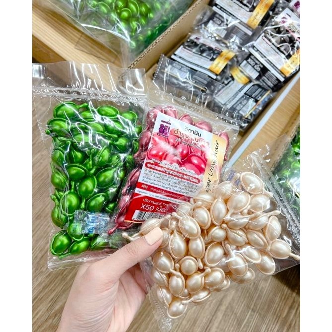 Túi 50 Viên Serum Dưỡng Tóc Super Long Hair Thái Lan