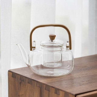 Ấm lọc trà thuỷ tinh quả bí xanh 750ml