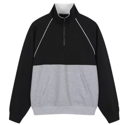 Áo Sweater cổ cao zip nỉ Devops màu basic trắng đen nam nữ unisex