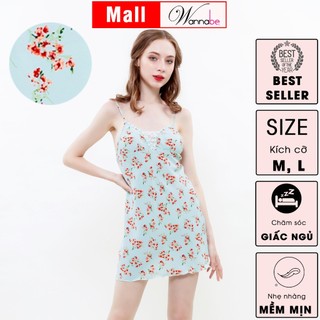 Đầm ngủ WANNABE DNS91 váy ngủ tối giản 2 dây êm dịu thỏai mái khi ngủ trẻ trung khi ở nhà
