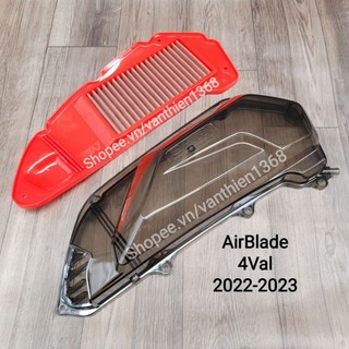 Nắp Bầu Lọc Gió Xe AB 4Val AirBlade 2022->2025 Trong Suốt Màu Khói