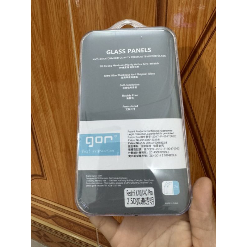 Bộ 2 kính cường lực gor cho xiaomi redmi K40/K40 pro/K40 Gaming kính trong suốt siêu mượt