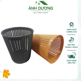 Sọt Nhựa Đan Mây Đựng Đồ, Sọt Rác Văn Phòng Và Gia đình Nhựa Dẻo Giả Mây Việt Nhật Siêu Bền
