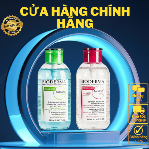 Nước Tẩy Trang Bioderma Chính Hãng Cho Da Dầu Mụn, Nhạy Cảm 500Ml - PRT Beauty