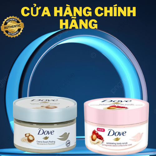 Kem Tẩy Tế Bào Chết Body Dove Chăm Da Sáng Mịn, Giữ Ẩm, Dưỡng Trắng 225ML Bản Đức - NEDEVI MALL x78 CT96 - PRT Beauty