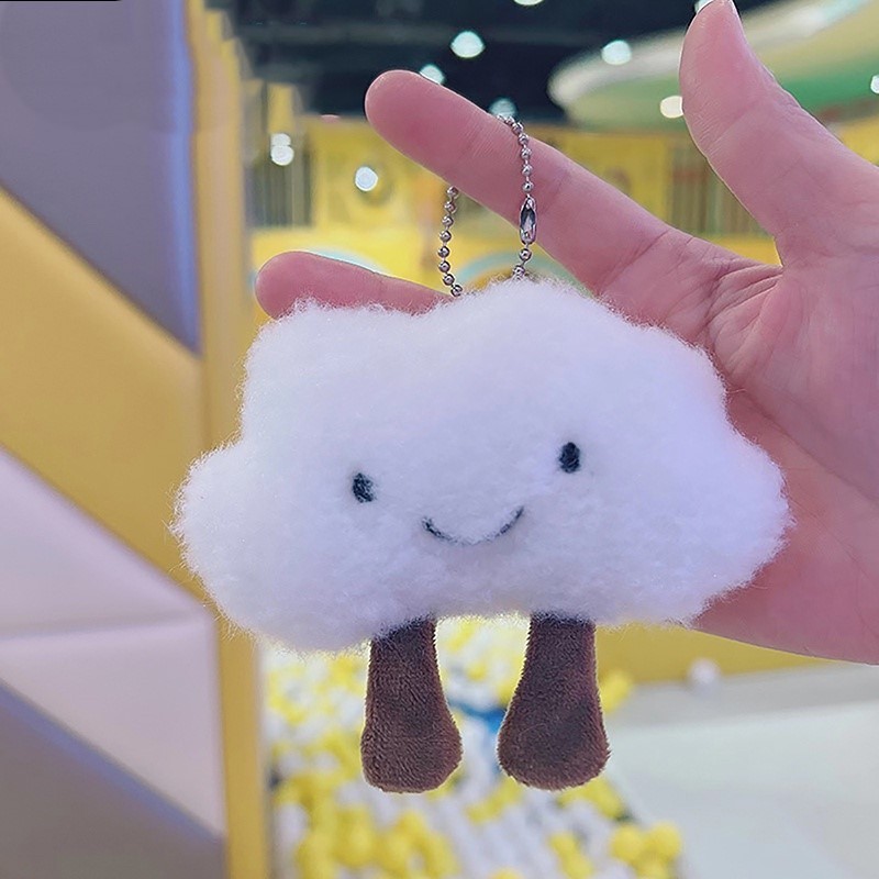 Móc Khóa Hình Cục Bông Kiểu Dáng Dễ Thương Siêu Mềm Mịn