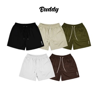 [BUDDY] Quần short nam nữ vải kaki form trên gối ống rộng Hàn Quốc - KAKI SHORTS