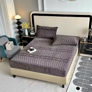 Bộ ga gối nỉ tuyết COCO cho mùa đông , Bộ 3 món ga giường vỏ gối nỉ lông cừu mẫu mới