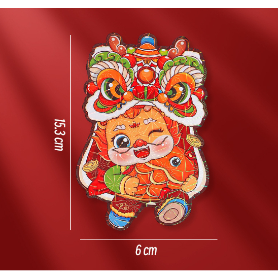 Combo 6 Bao lì xì Lắp Lánh hình rồng mai mắn 2024 đáng yêu  -  Combo 6 Bao Lì Xì Tết Hình Rồng