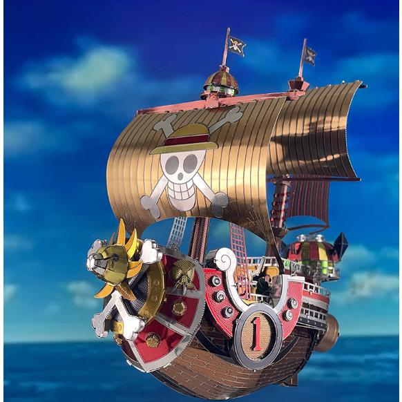 Mô Hình Lắp Ghép 3D Kim Loại tàu Thousand Sunny băng hải tặc mũ rơm Luffy phim One Piece Tặng kèm kìm