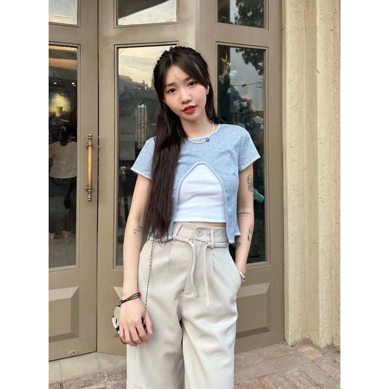 Áo croptop Liu Top 18made ✿ 𝐁𝐲 𝐄𝐢𝐠𝐡𝐭𝐞𝐞𝐧 𝐀𝐠𝐚𝐢𝐧