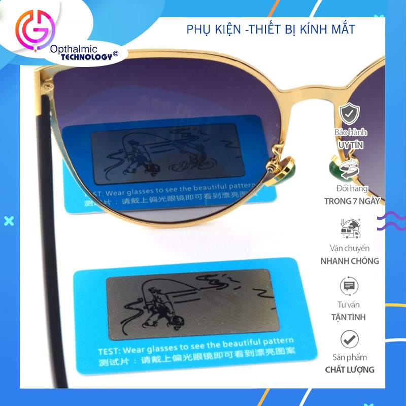 Tấm thử tròng kính phân cực polarized bot túi mini