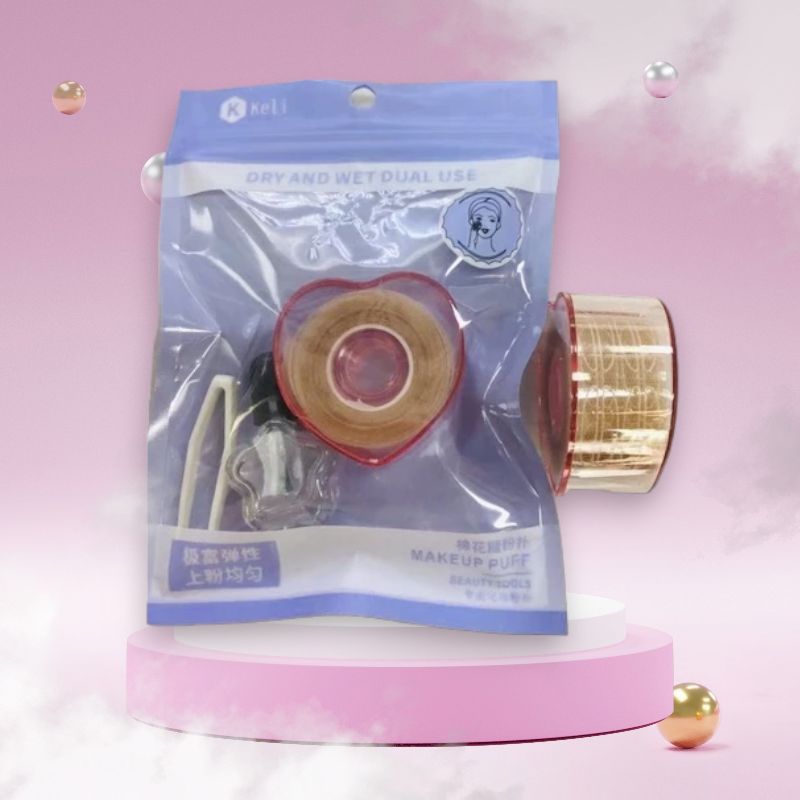 Kích dán mí cuộn dạng lưới 300 đôi +keo+nhíp