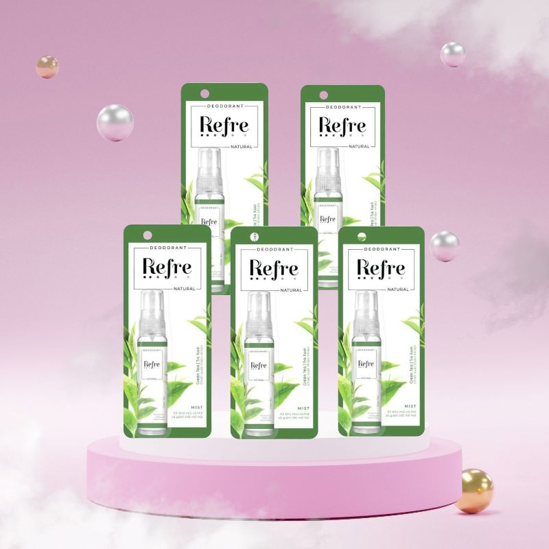 Combo 5 Xịt khử mùi Refre Natural mini 6ml