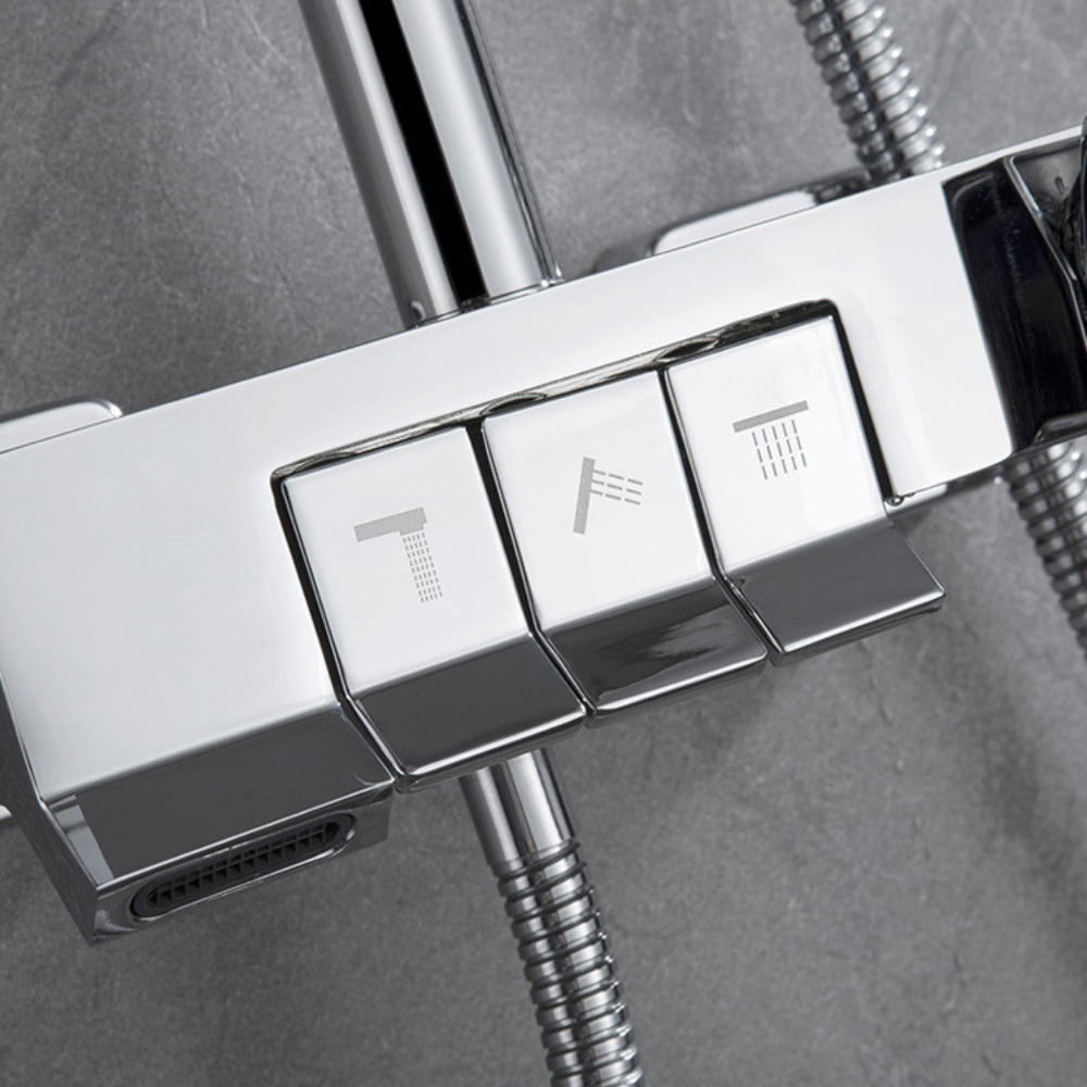 Sen Cây Tắm Đứng Phím Đàn HATO Inox 304 Mạ Crom, Vòi Sen Tắm Đứng Bảo Hành Chính Hãng 5 Năm