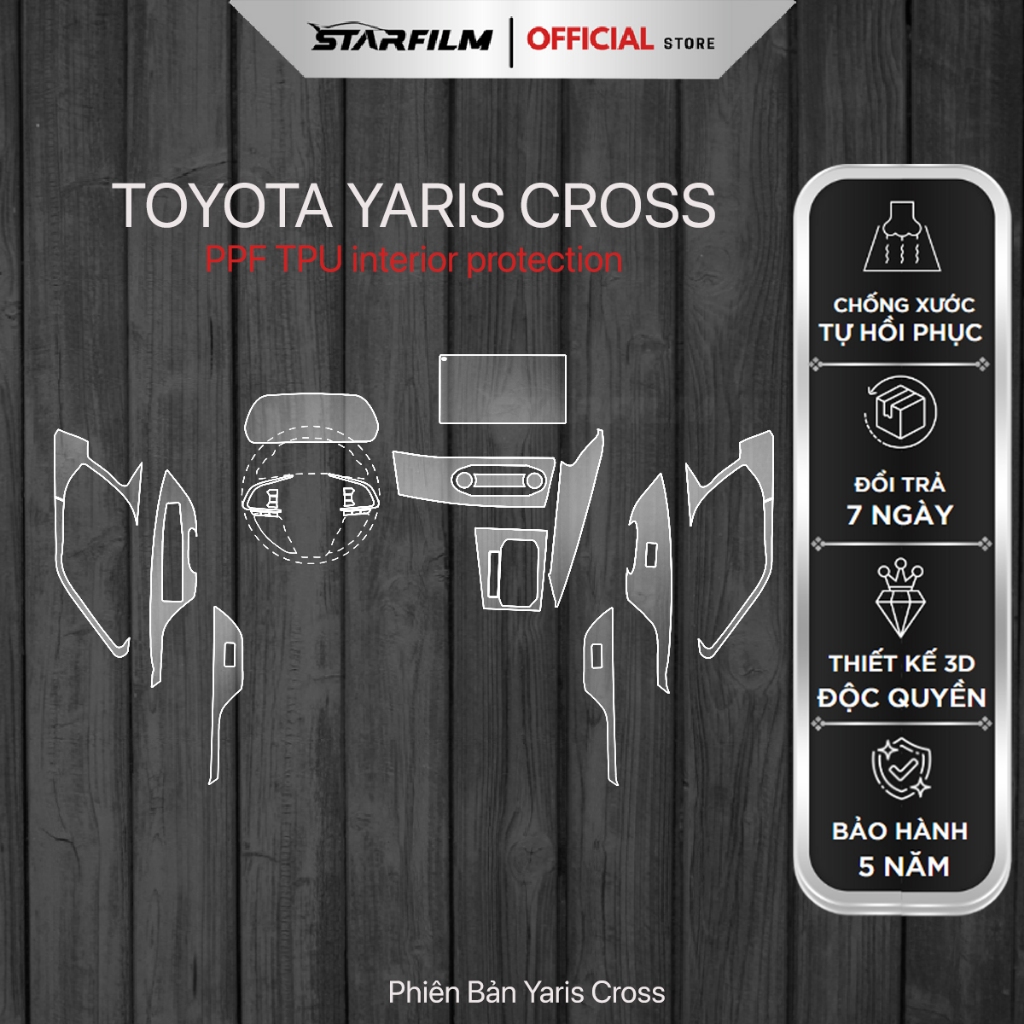 Toyota Yaris Cross PPF TPU chống xước tự hồi phục STARFILM