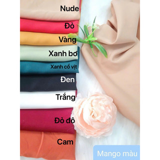 Vải Lụa Mango màu , chất mềm mướt, may áo dài, đồ bộ, áo bà ba.