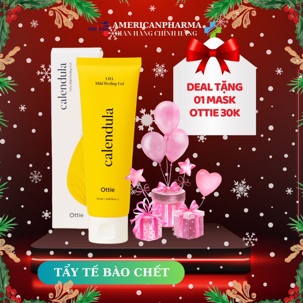 Tẩy Tế Bào Chết LHA Ottie Calendula LHA Mild Peeling Gel Tẩy Tế Bào Chết Ottie Hoa Cúc Dịu Nhẹ 120ml