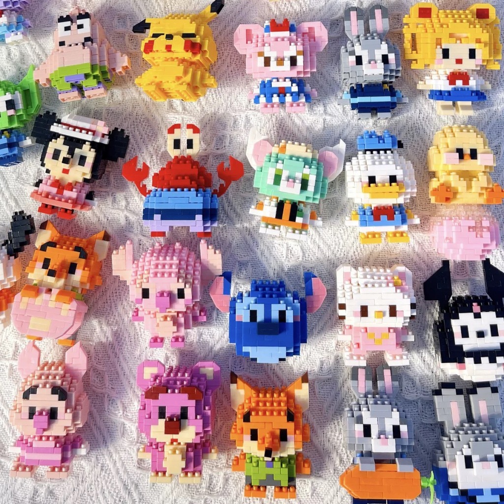 Đồ chơi lắp ráp Bricks 60 mẫu nhân vật hoạt hình disney mini siêu đáng yêu thích hợp làm quà tặng vật trang trí