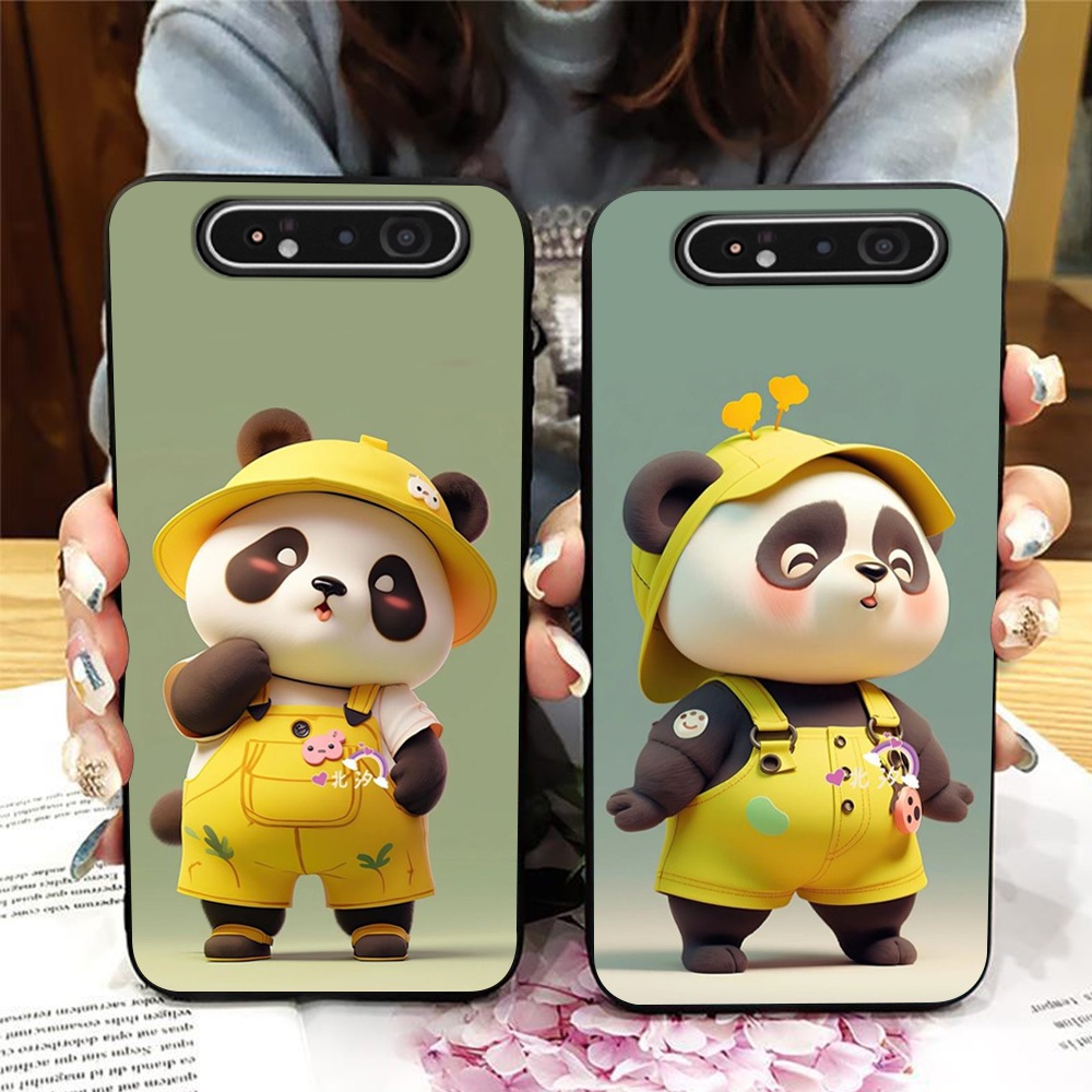 Ốp lưng Samsung a80 in hình gấu trúc cute