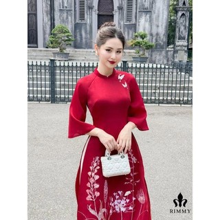 Áo dài cách tân 4 tà thanh uyên.