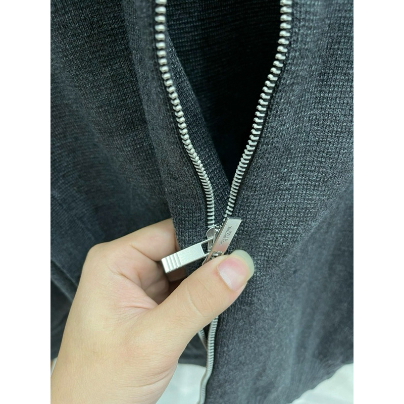 Áo khoác len - Thom Browne - TB Jacket zip 4bar xám new2023