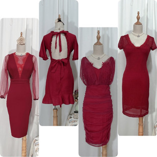 Váy đầm body ren đỏ sang trọng