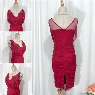 váy đầm body ren đỏ sang trọng