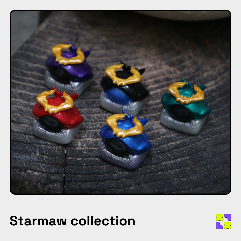 Keycap Artisan bàn phím cơ Starmaw màu sắc nổi bật trang trí bàn phím học tập làm việc XULU