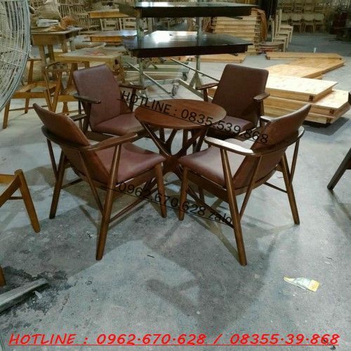 Bàn ghế quán cà phê,Bàn ghế gỗ nệm quán trà sữa giá rẻ.