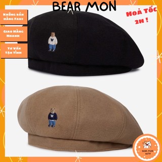 Mũ nồi whoau steve beret màu đen nâu