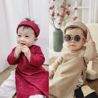 Áo dài ông đồ cho bé trai kèm quần khăn đội