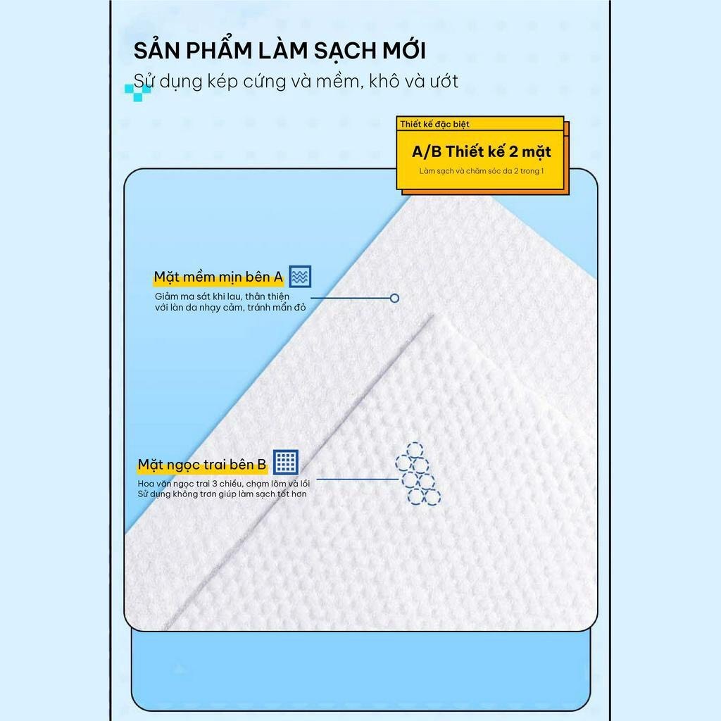 Khăn mặt khô GUMI dùng 1 lần lau khô, lau ướt - Khăn lau mặt dùng một lần