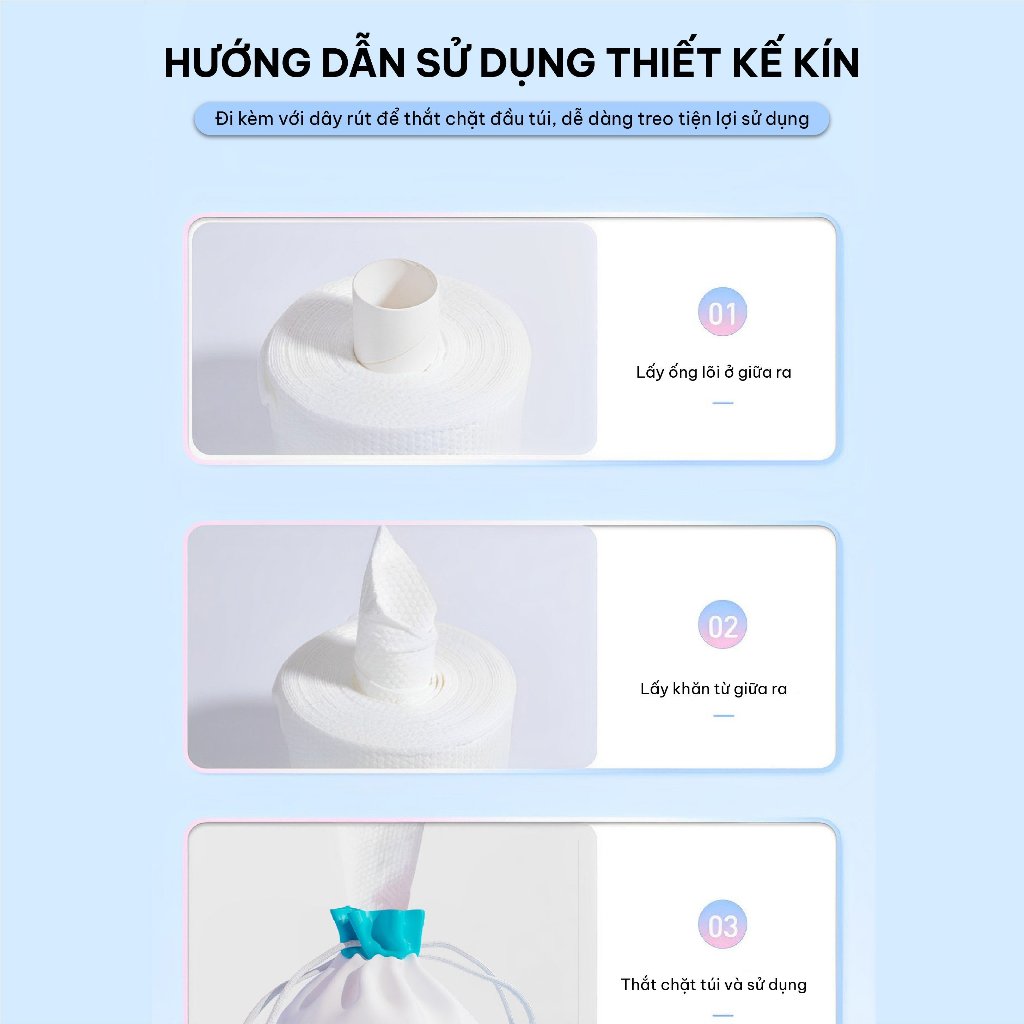 Khăn mặt khô GUMI dùng 1 lần lau khô, lau ướt - Khăn lau mặt dùng một lần