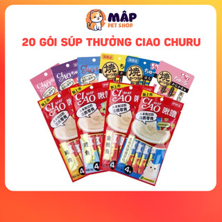 Ciao churu súp thưởng cho mèo - combo 20-40 thanh mix