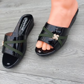DÉP TRUNG NIÊN CAO 3P NAN CHÉO ĐÍNH HOA SIZE [36-42]