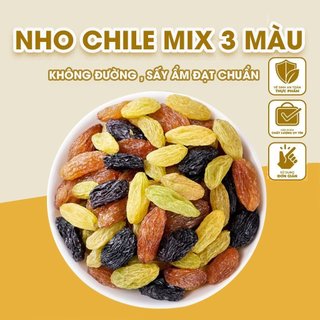 Nho khô Chile mix 3 màu, Nho khô sấy không đường chua ngọt, tự nhiên