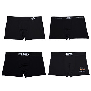 Combo 4 quần sịp đùi màu đen mix nhiều mã cạp khác nhau chất thun lạnh co dãn 4 chiều dành cho nam