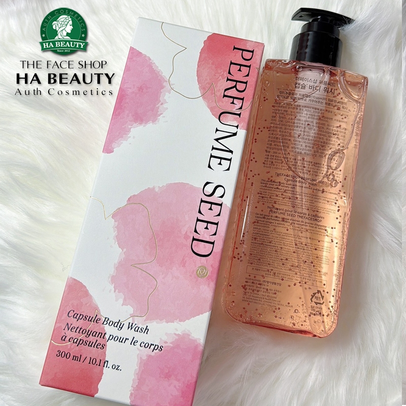 Sữa tắm dưỡng ẩm tốt trắng da thơm hương nước hoa hồng lưu hương lâu The Face Shop Perfume Seed Capsule Body Wash 300ml