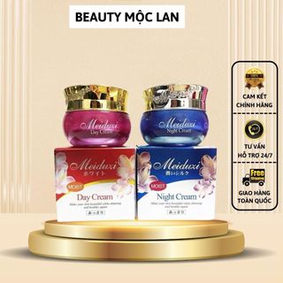Combo kem face ngày meiduzi + kem face đêm meiduzi mờ nám tàn nhang đồi mồi dưỡng trắng da 20g