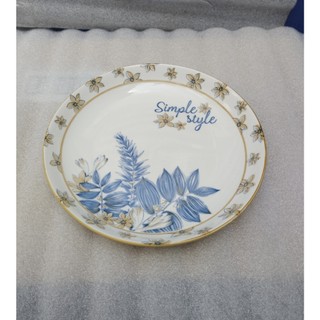 Dĩa sứ tròn ảo trắng pastel 19cm / 15cm / 18cm / 20cm / 23cm