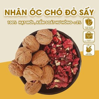 Hạt Óc chó đỏ Mỹ nhập khẩu 500g, Nhân óc chó đỏ sấy nguyên vị giòn, bùi, thơm ngon