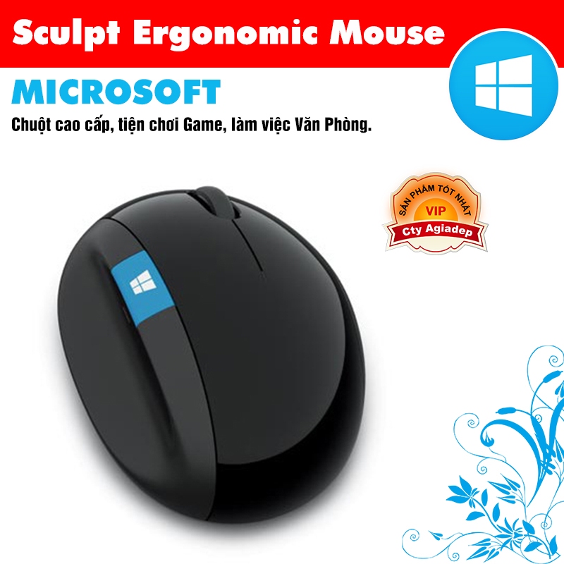 Chuột Microsoft Sculpt Ergonomic USB cho máy tính laptop chơi game vẽ CAD CAM