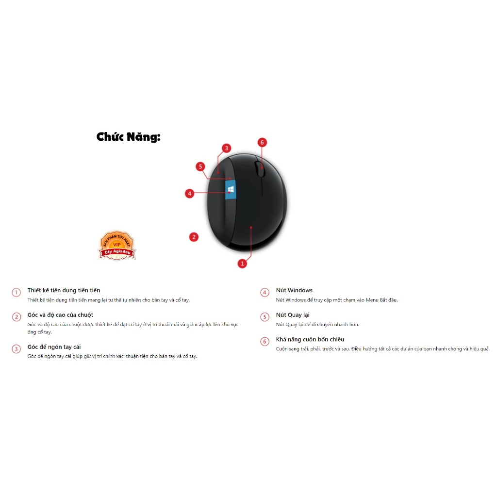 Chuột Microsoft Sculpt Ergonomic USB cho máy tính laptop chơi game vẽ CAD CAM