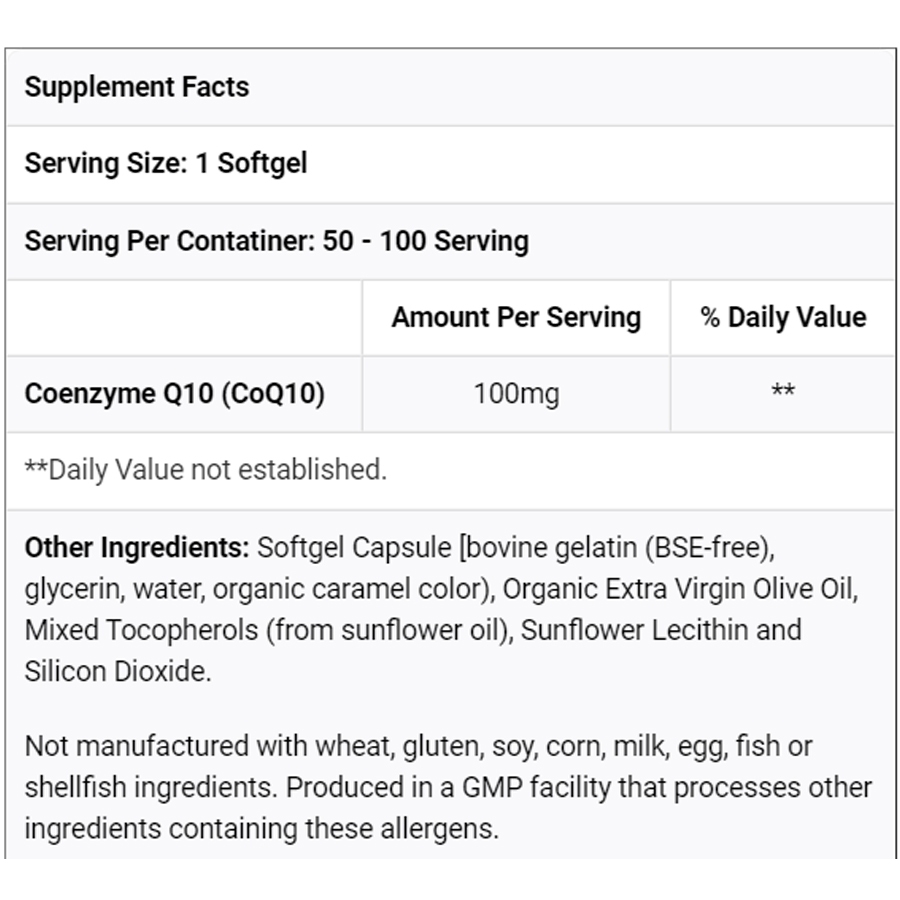 NOW CoQ10 | Coenzyme Q10 100 mg Cardiovascular Health hỗ trợ sức khỏe tim mạch - Shop Gym