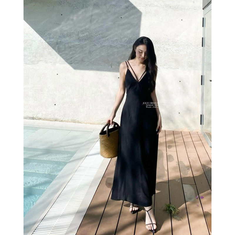 𝐉𝐨𝐥𝐢𝐞 𝐃𝐫𝐞𝐬𝐬 - Đầm 2 Dây Chéo Ngực Linen